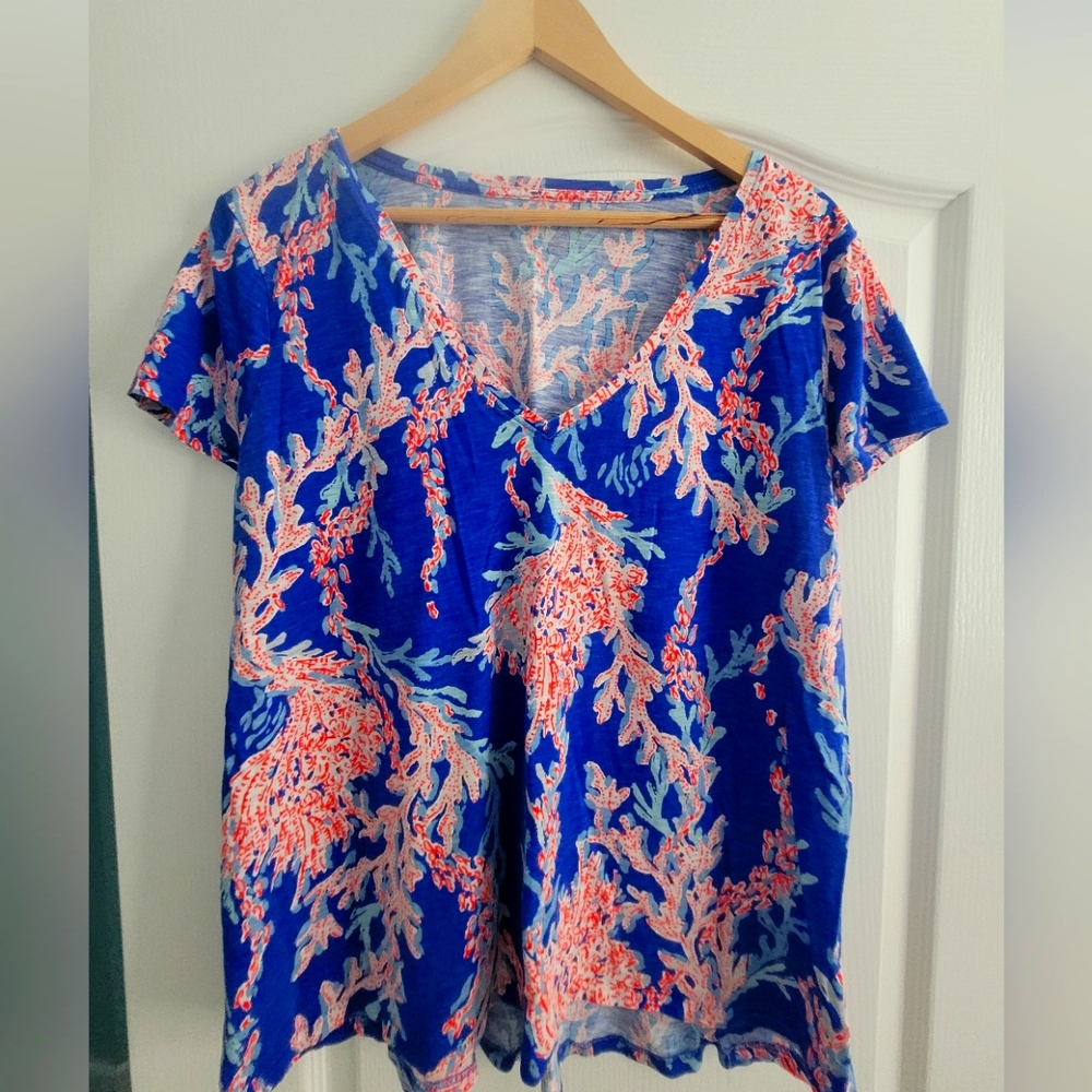 Lilly Pulitzer Etta Tshirt Sz Large